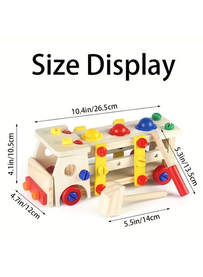 MUWANZI JHTOY 058 Wooden Pretend Play Tool Set STEM Educational Construction Toy Kit Enhances Focus Creativity Birthday Gift - Image 2